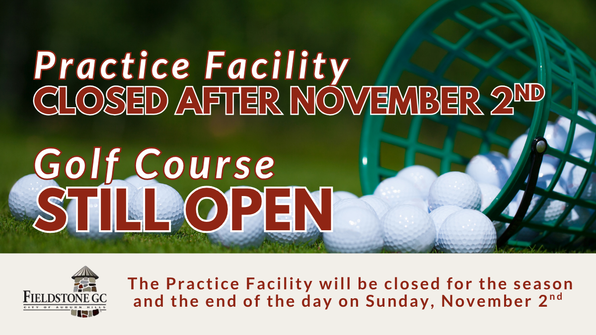 Practice Facility Closing For The Season | November 2nd