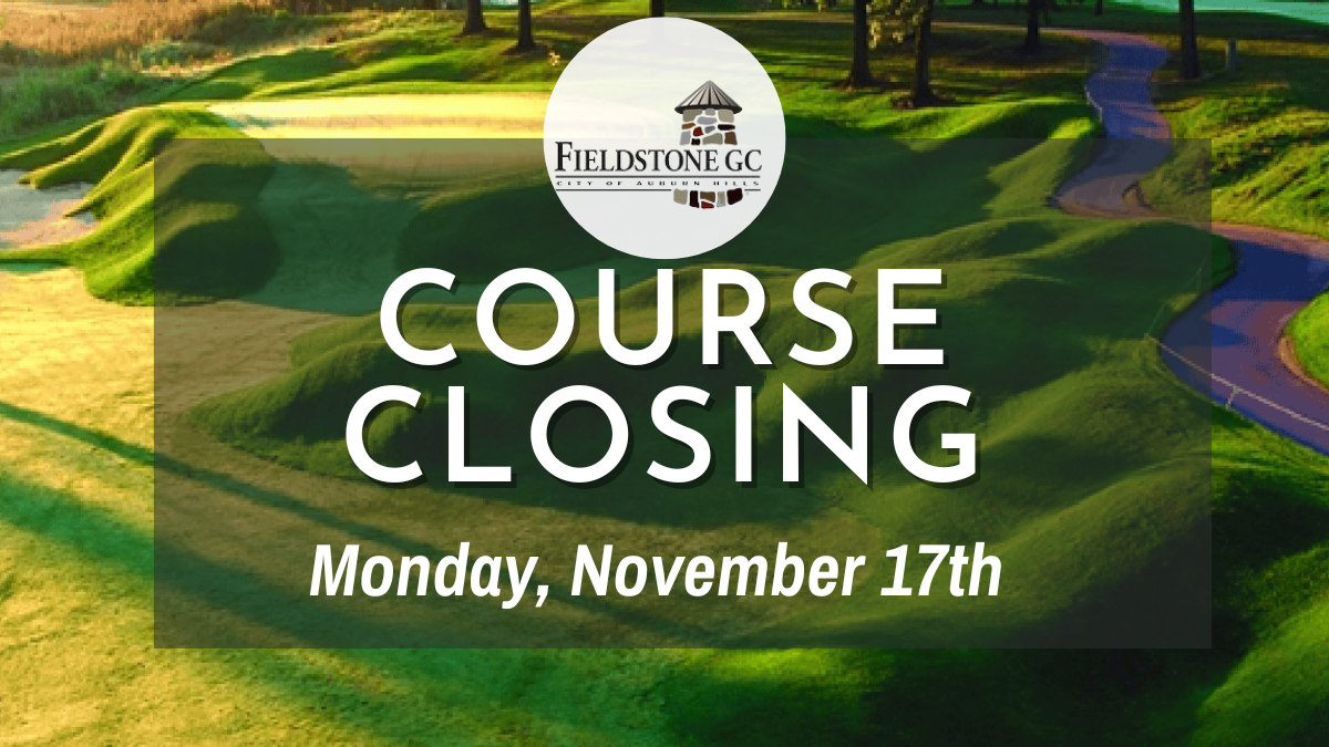 Closing For The Season – November 17th